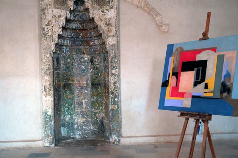 Mostra di pittura nella Moschea (  Mihrab nello sfondo) / Photo Impressioni Jazz
