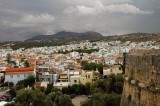 Old Town di Rethymno vista dalla Fortezza, sulla collina  Paleokastro.