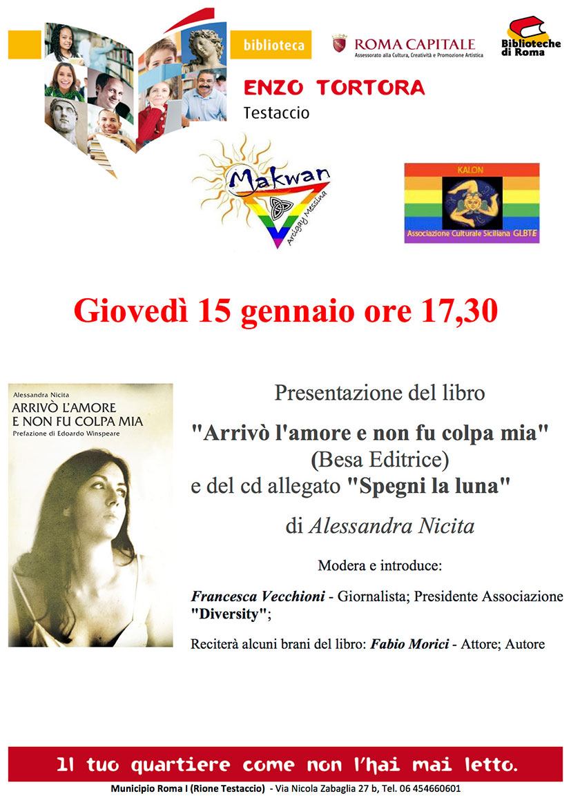 Presentazione libro di Alessandra Nicita (locandina)