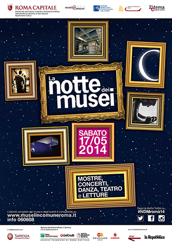 La notte dei musei. Saba 17 Maggio 2014 - Locandina